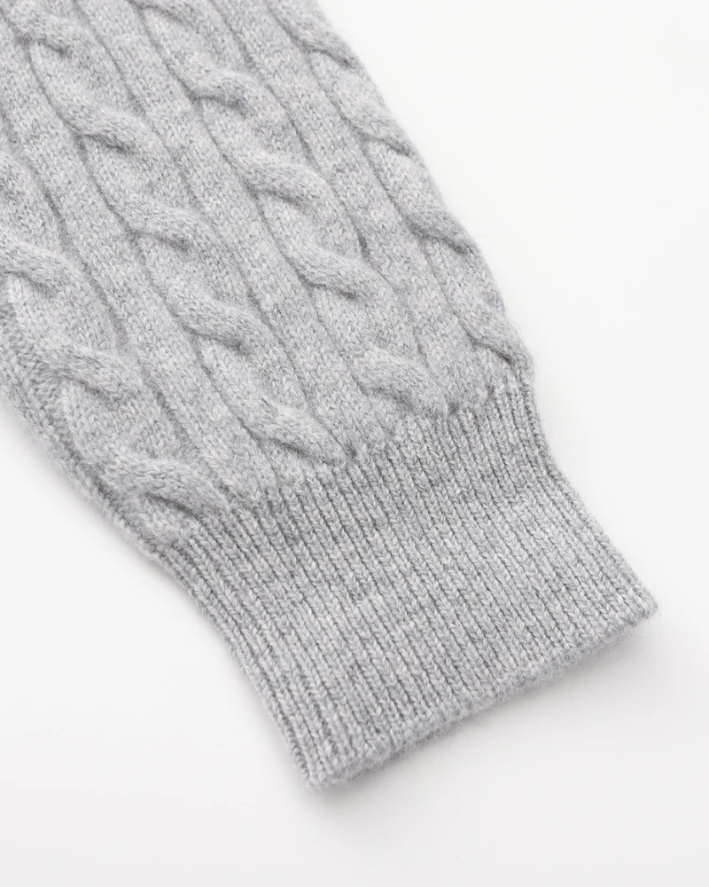 100% Cashmere Woven Half Zip - Image 14